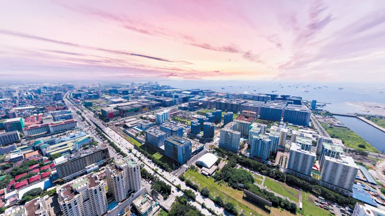 Aerial view of Met Park