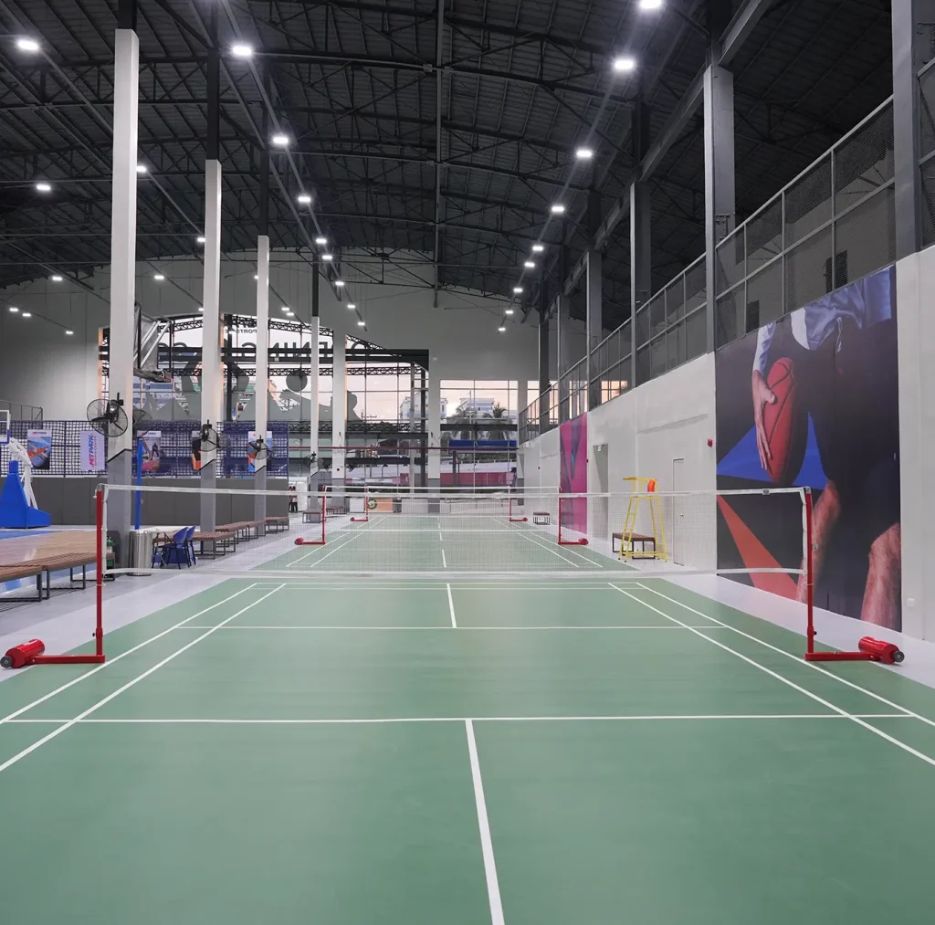 a badminton court